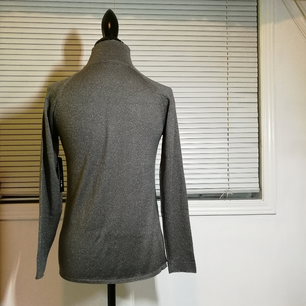 NWT NIC & ZOE Metallic Turtleneck XS - Picture 5 of 8